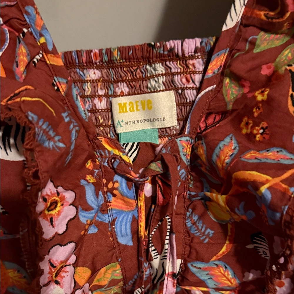 Anthropologie Multicolor Floral Blouse - Picture 2 of 5